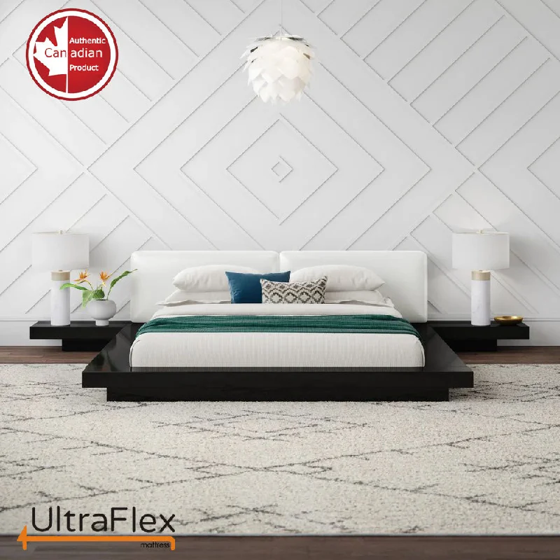 UltraFlex DELIGHT- Advanced Orthopedic Support, High-Density Pressure Relief Foam, Multiple Posture Support, Motion Transfer Pockets, CoolGel (Made in Canada) - With Waterproof Mattress Protector