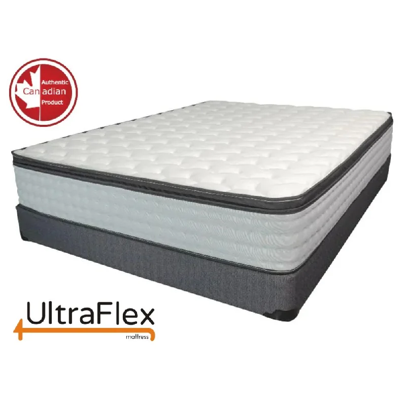 Ultraflex LUSH- 12" Orthopedic Eurotop Pocket Coil Premium Foam Encased, Eco-friendly Hybrid Mattress (Made in Canada) with Waterproof Mattress Protector