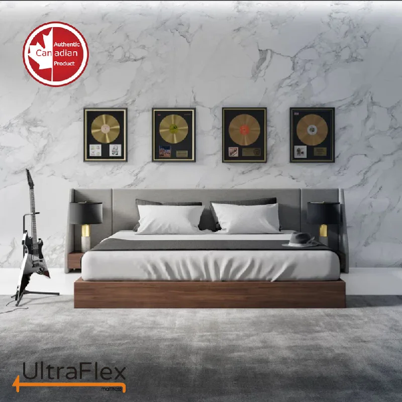 UltraFlex OASIS- 12” Hybrid Orthopedic Eurotop, Spinal Care Pocket Coil, Premium High Density Foam Encased, Pressure Relieving Comfort Foam and HDcoil Pocketed, Eco-Friendly Mattress (Made in Canada) With WaterProof Mattress Protector