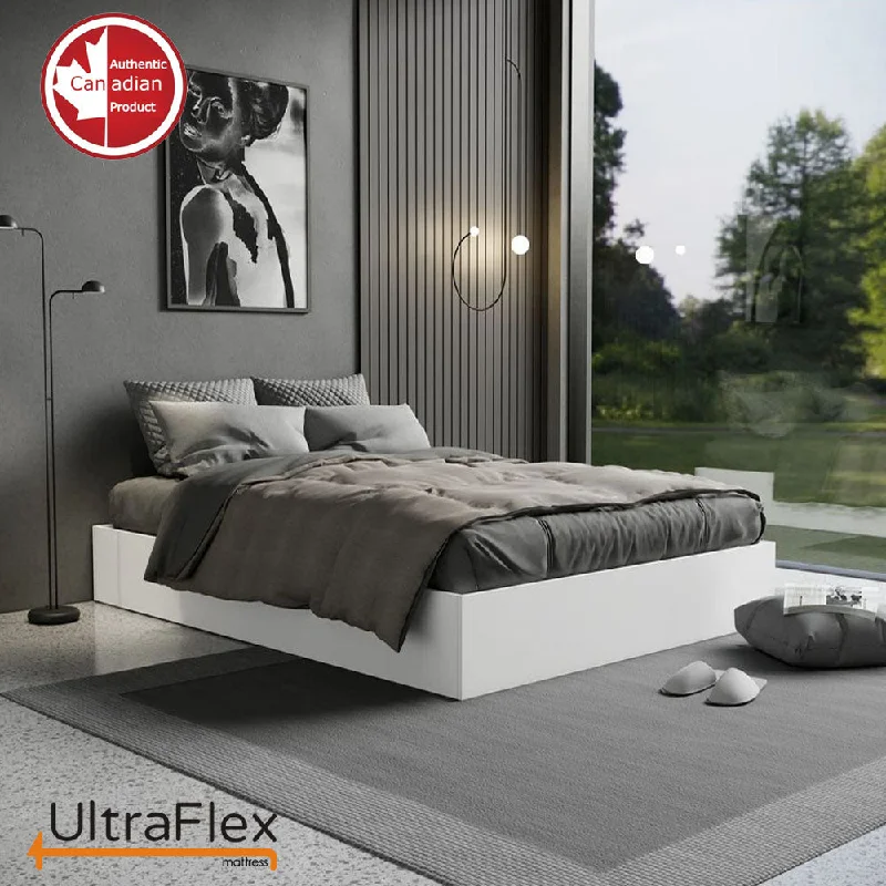 UltraFlex RADIANCE - High-Density Natural Blend Foam Encasing, Cooling Gel, Eco-Friendly Orthopedic Mattress With Multiple Spinal Support Zones (Made in Canada)- With Waterproof Mattress Protector.