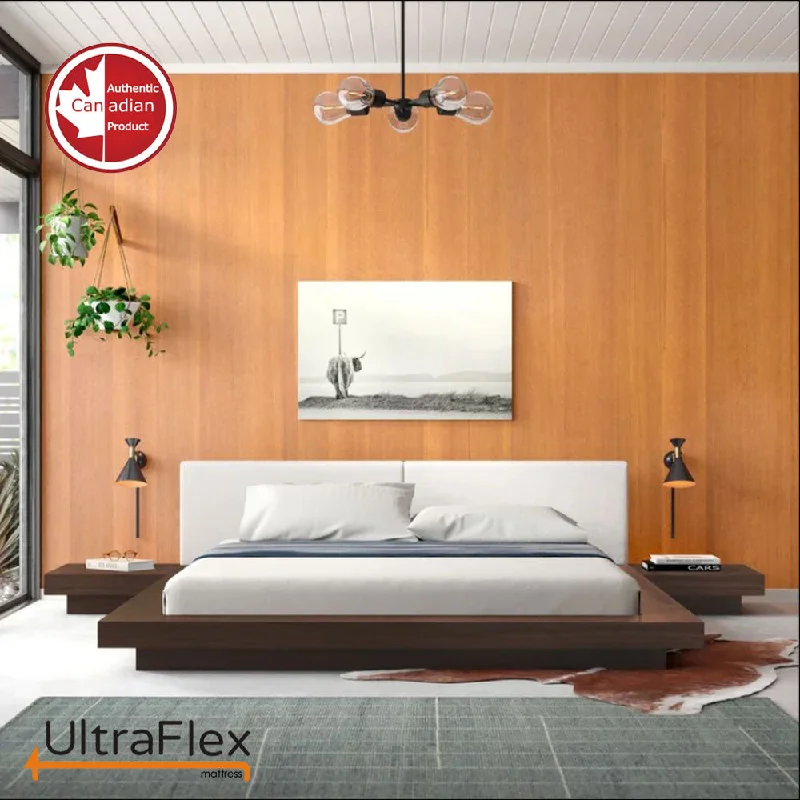 UltraFlex ZENITH- High-Density Pressure Relief Soy Foam, Temperature Regulating Cooling Gel, Spinal Care, Orthopedic Mattress With Posture Support (Made in Canada)- With WaterProof Mattress Protector