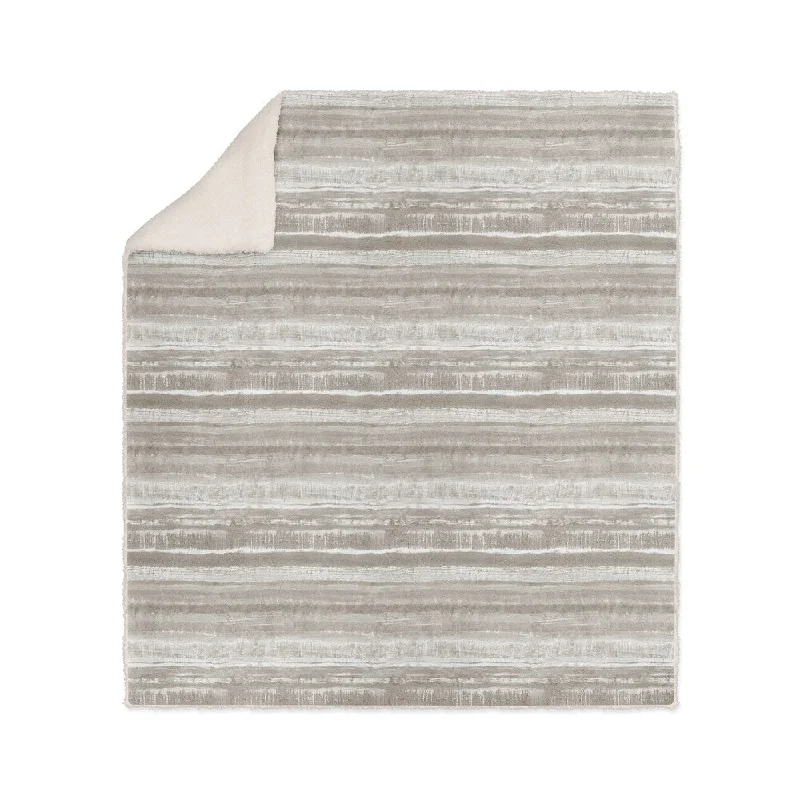 WASHY WATERCOLOR STRIPE DESERT Sherpa Comforter - 30X40